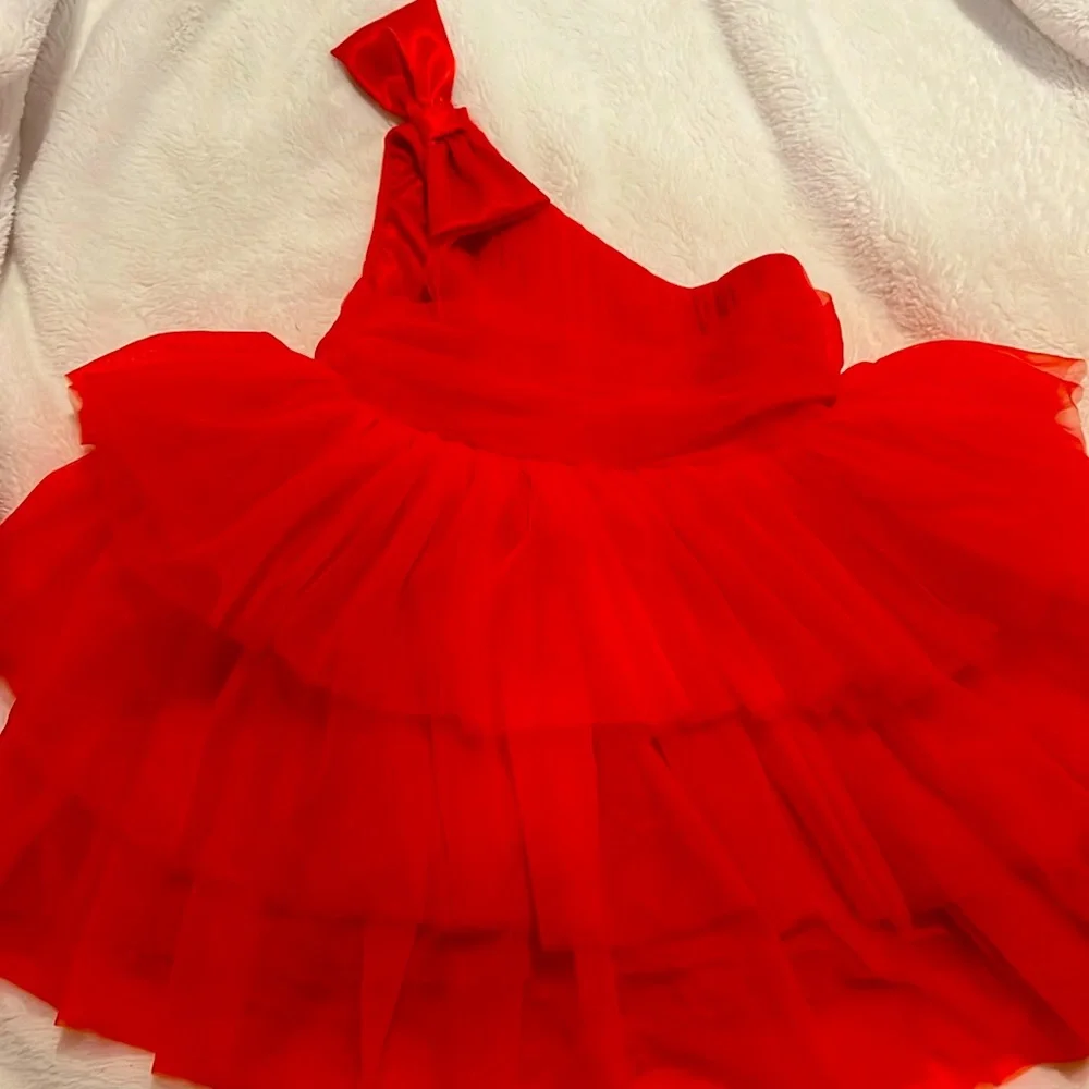 Red ruffle dress - Picture 1 of 5